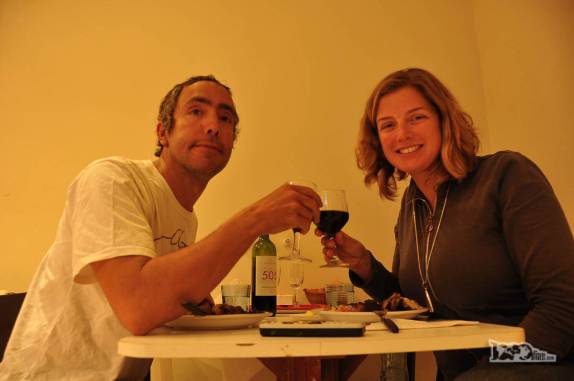 Celebrando a passagem de ano na cidade de Pico Truncado, no sul da Argentina